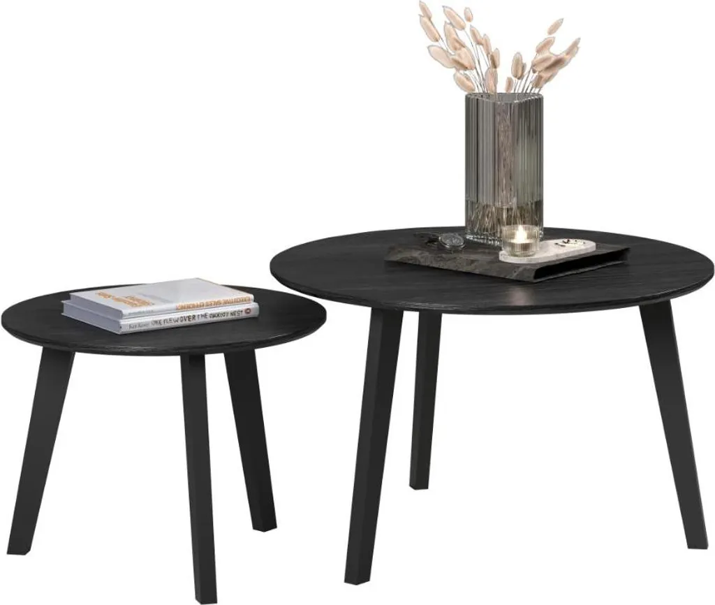 Table Basse Ronin Lot de 2 : La Solution Gain de Place Design Noir - 4