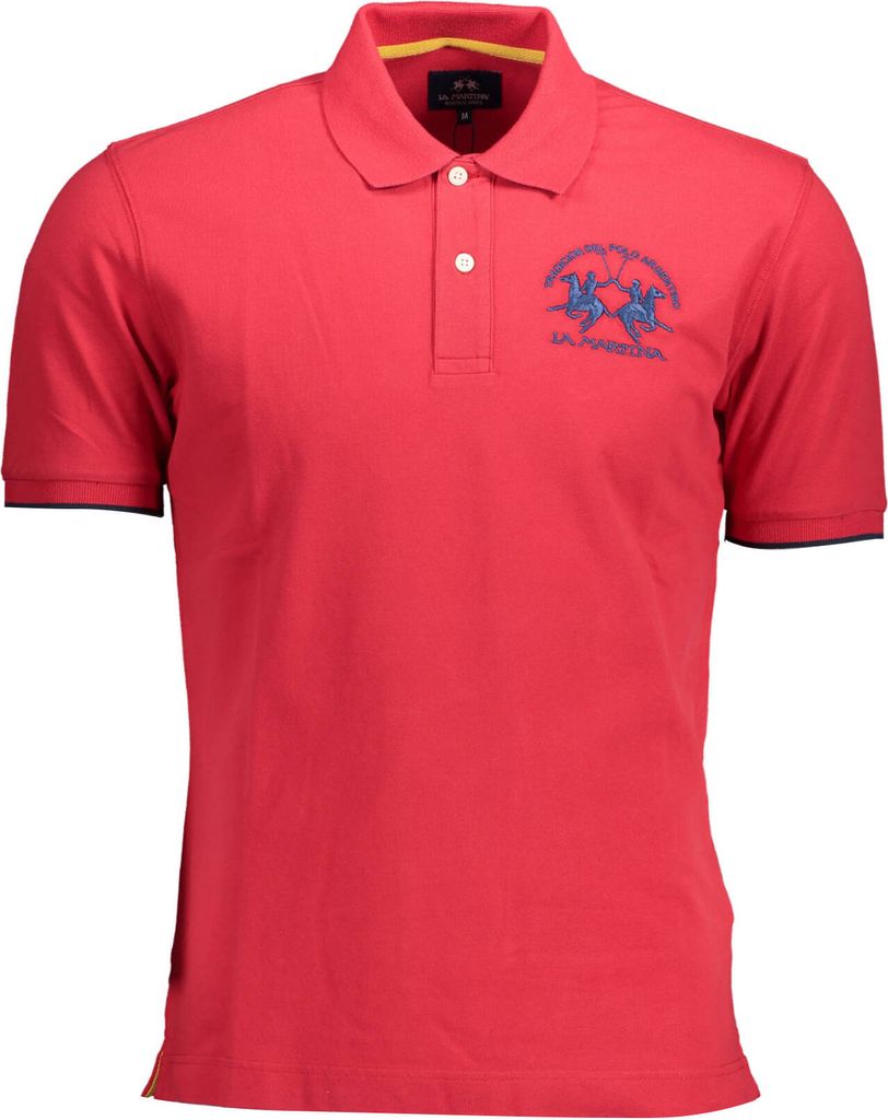 LA MARTINA Polo Herren Textil Rot SF12191 - Größe: 2XL