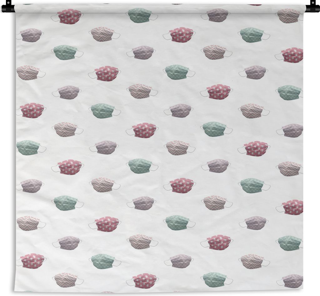 MuchoWow Wandteppich Wandbehang Farben - Pastell - Mundschützer 150x150 cm Tapisserie Dekoration Wandtuch - Wohnaccessoires - Modernes