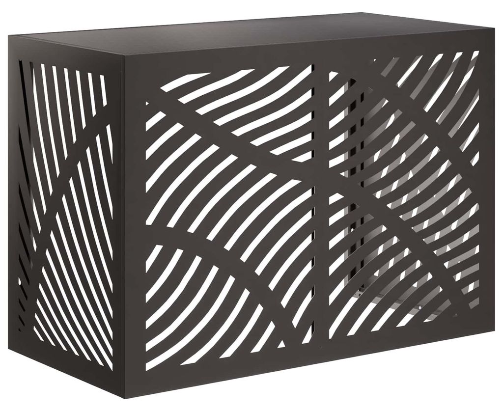 vidaXL Osłona klimatyzacji czarna 100 x 50 x 70 cm stalowa Zdjęcie produktu 