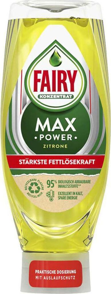 Fairy MaxPower, Flüssigkeit, Gelb, Zitrone, Flasche, 660 ml Produktbild 