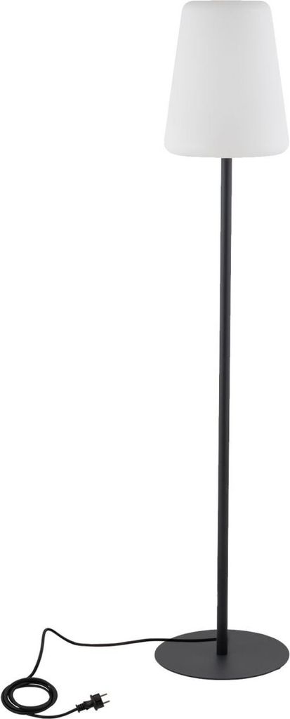 Außenlampe Metall 147,5 cm hoch IP44 Graphit Weiß E27 rund Modern Stehlampe außen