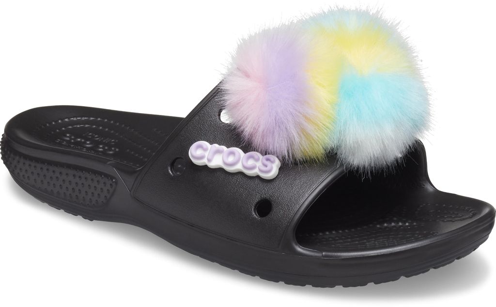 CROCS Classic Fur Sure Slide Pantolette Badelatschen 207406 abnehmbarer Puschel Gr.36-43 EUR 36-37 (M4)