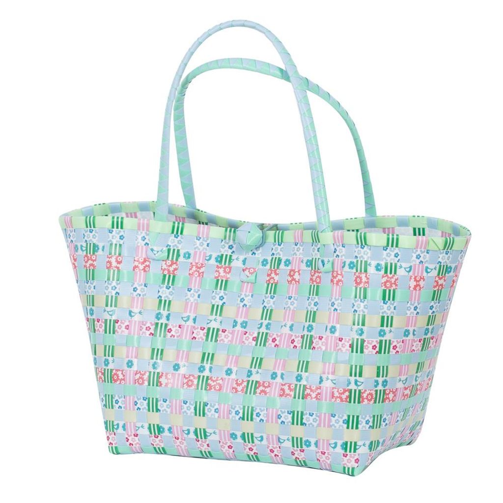 Shopper Viola medium oval Markttasche ca. 34x30x26 cm (geöffnet) handgefertigt