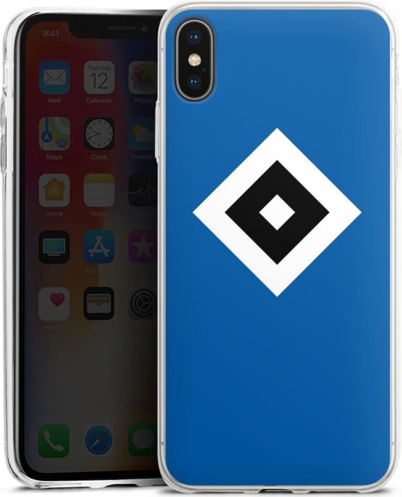 DeinDesign Slim Hülle für Apple iPhone Xs Max Silikon Case Ultra Dünn Handyhülle HSV Hamburger SV Logo