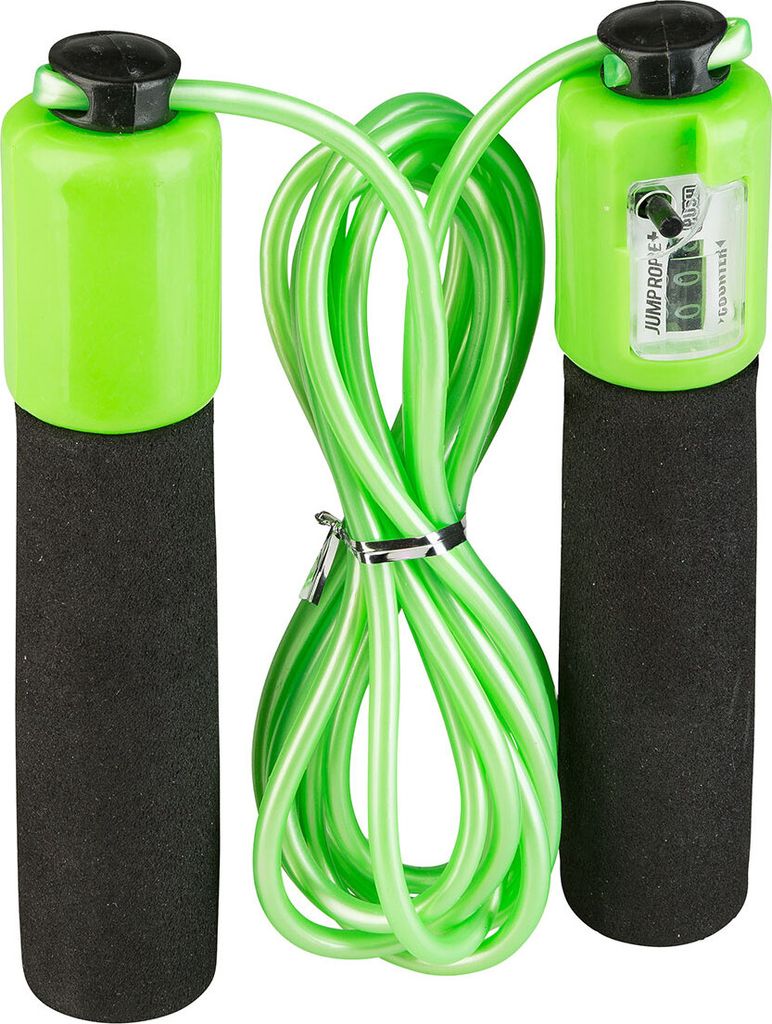 Idena Corde à sauter avec compteur vert 220 cm Corde à Image du produit 