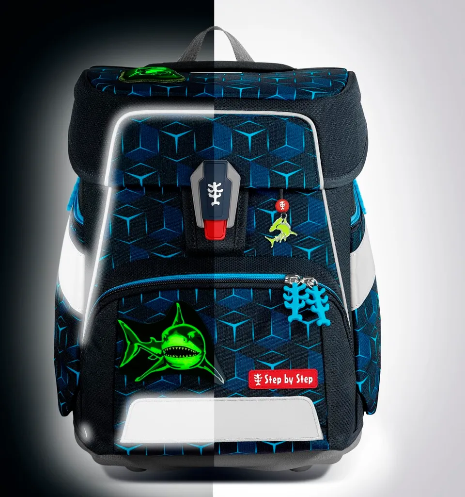 Cartable Scolaire CP CE1 Shark Dexter Step by Step SPACE SHINE 5 Pièces - 10