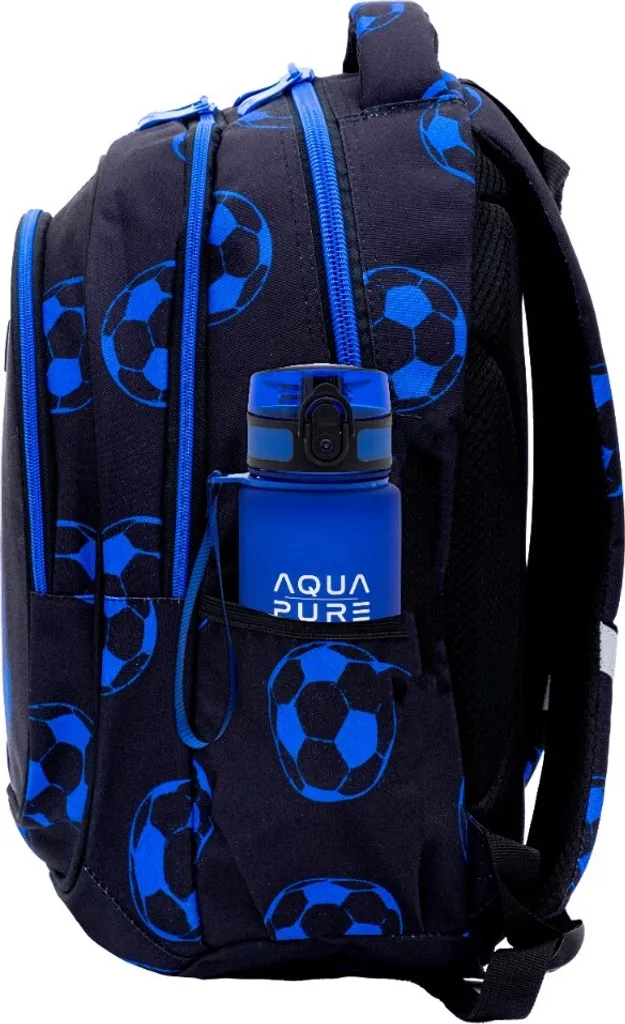 Z&Q Zaino per ragazzi Gatto Fiore Blu Unisex Zaino Scuola per