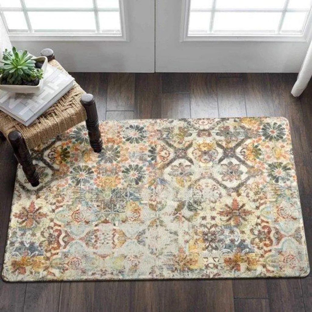 Tapis pour chambre à coucher Boho-Flor 60x90 - Lavable et ultra confortable