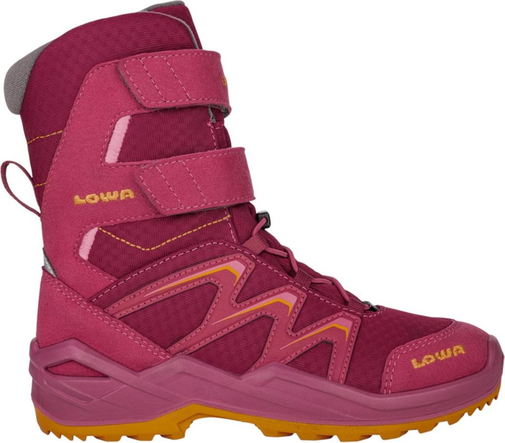 Lowa Kinder Winterstiefel mit Schneeschuh-Profil für sicheren Halt, Burgunderrot