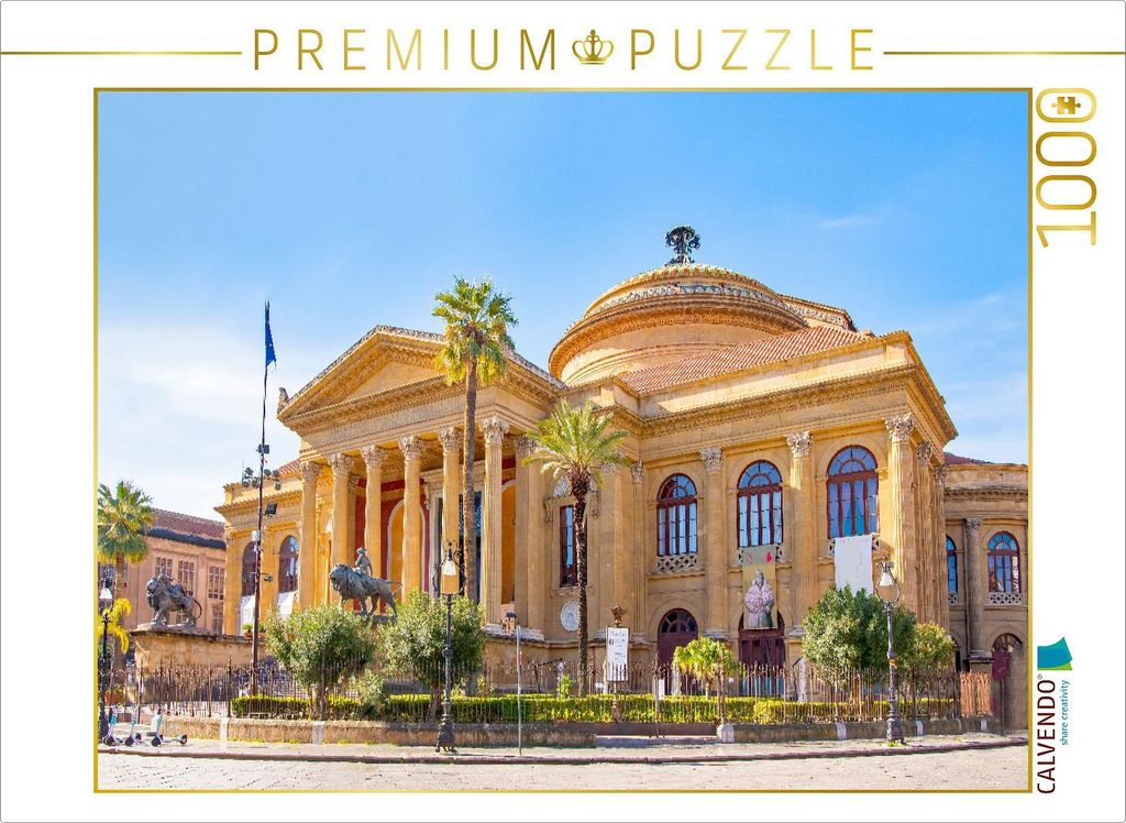 CALVENDO Puzzle Teatro Massimo | 1000 Teile Lege-Größe 64x48cm Foto-Puzzle für glückliche Stunden