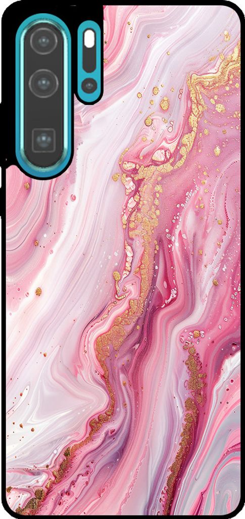 Smartphonica Phone Case Fit für Huawei P30 Pro mit Marmor-Druck - TPU zurück Abdeckung Fall Marmor-Design - Pink