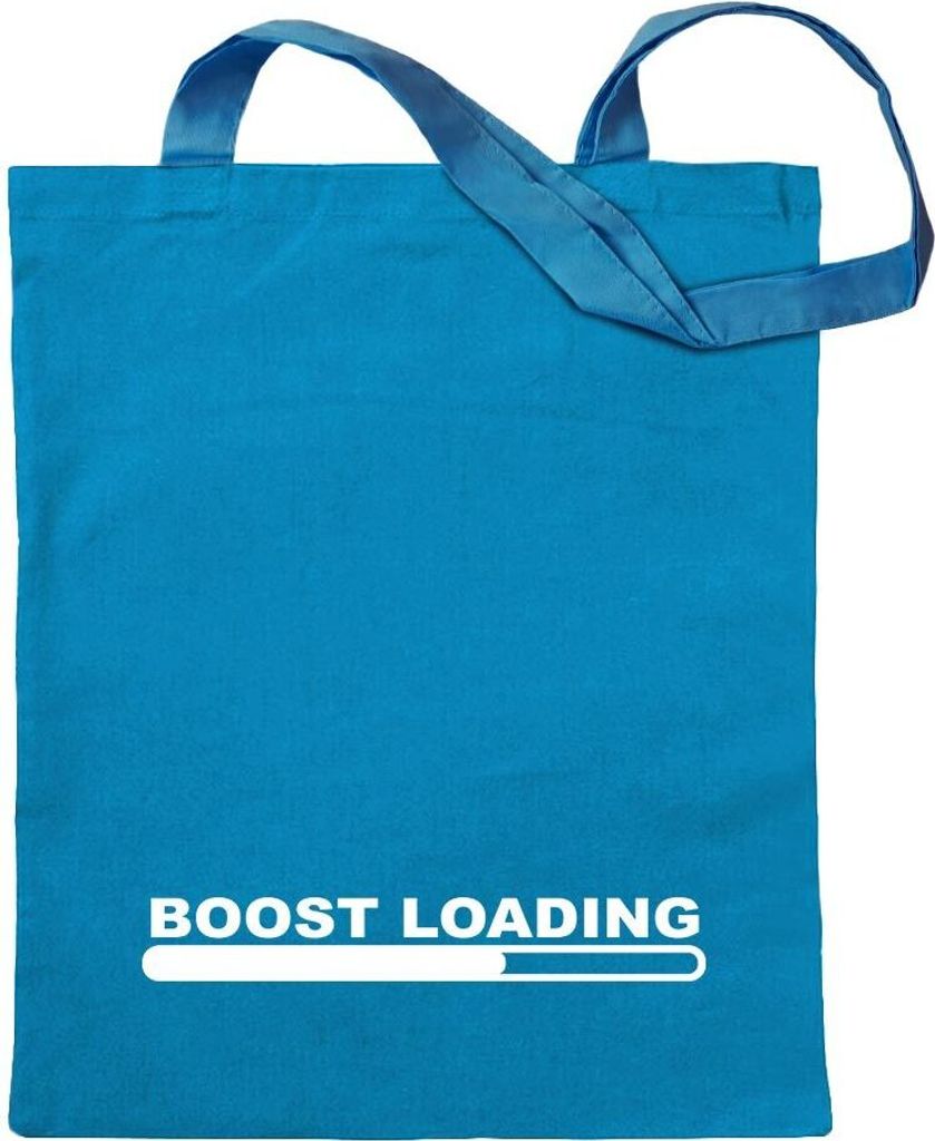 Kiwistar - Baumwolltasche - hellblau - Boost Loading - Tragetasche Stoffbeutel Umhängetasche Langer Henkel