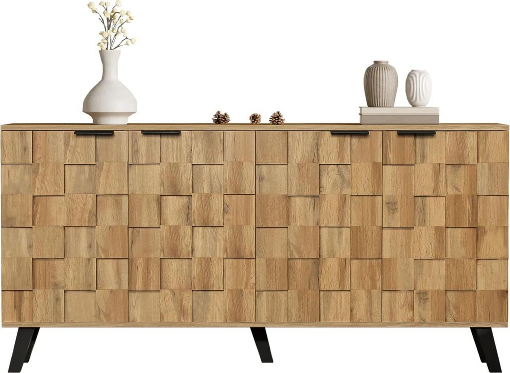 Kommode - 5 Schubladen - Modernes Design - Für Wohnzimmer - Wohnmöbel - Montage erforderlich