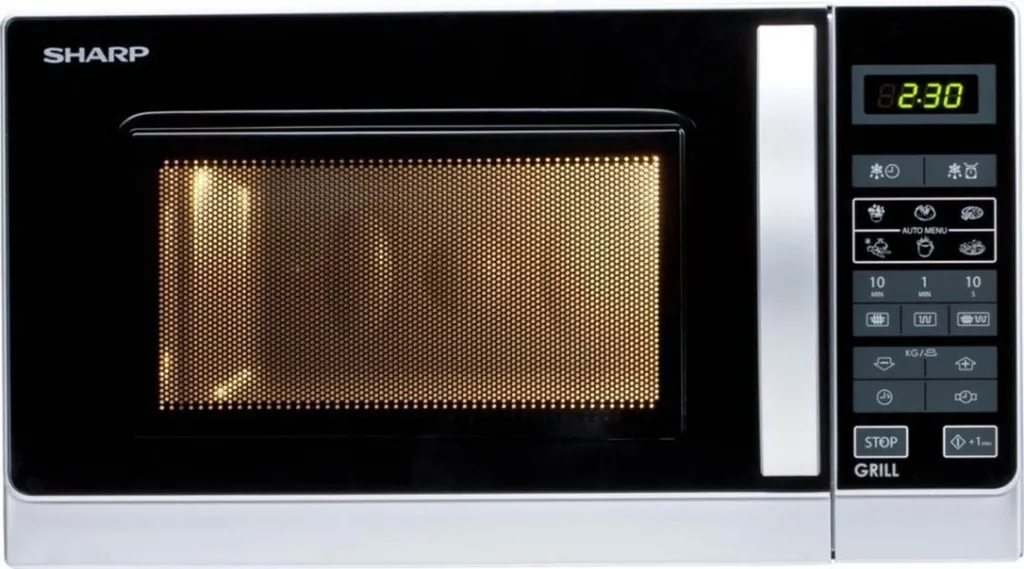 Micro-ondes Combiné Grill Sharp R642IN 20 Litres Argenté Haute Précision