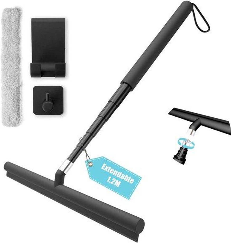 Silikon Duschenwischer mit Halter, 30-120cm Länge