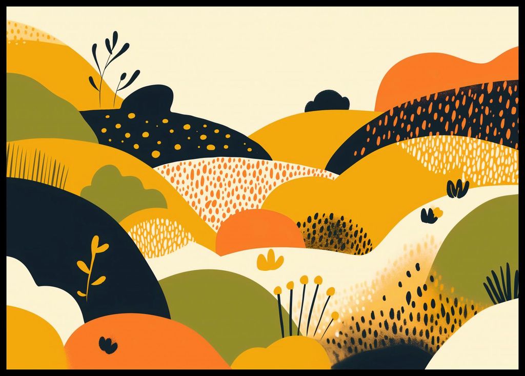 Plakat 84x59,5cm Landschaft in Sonnentönen