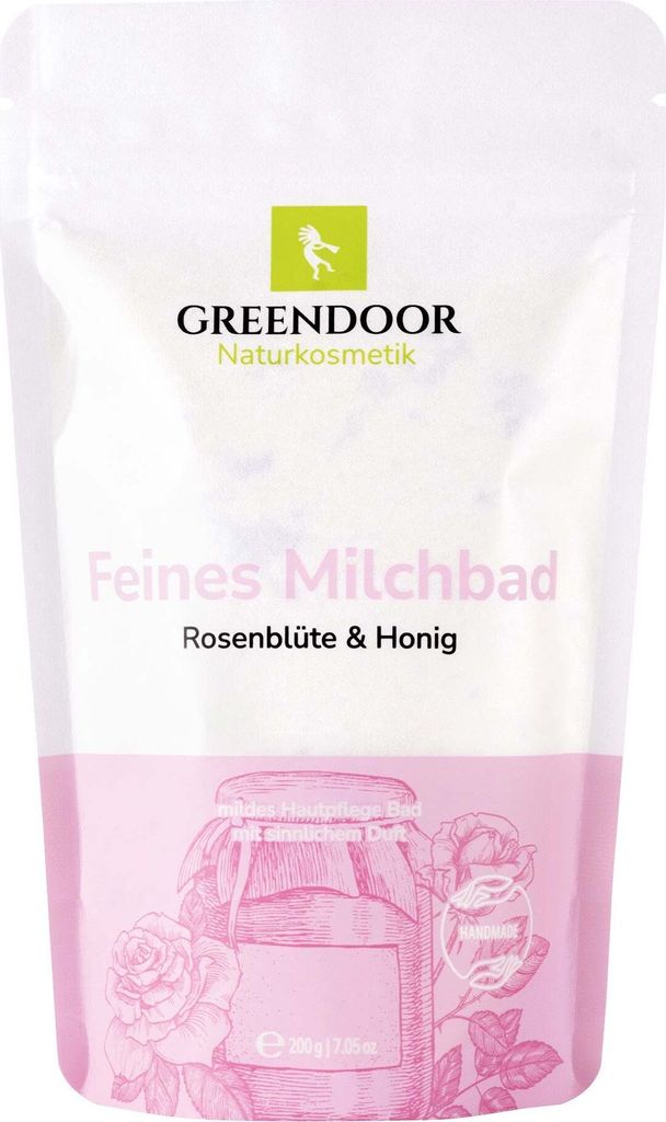 GREENDOOR Milchbad Rosenblüte Honig
