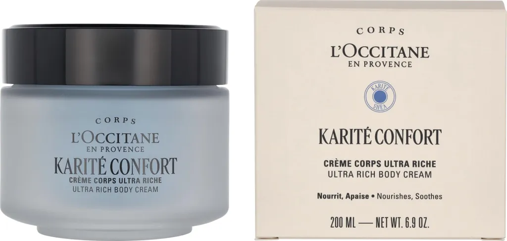 Crème Corps Ultra-Riche L'Occitane Karité Soin Hydratant Recharge 200 ml