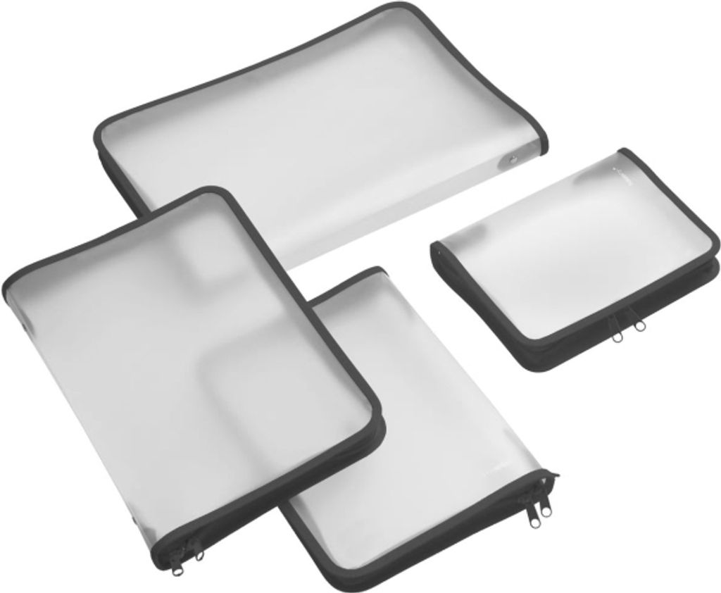FolderSys Reißverschlussbeutel transparent/schwarz 0,5 mm, 1 St.