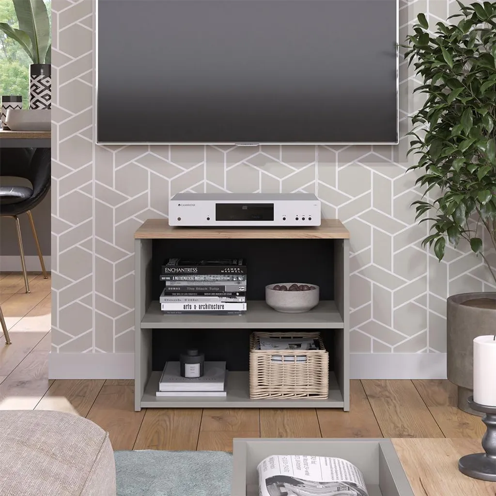 Meuble TV Gain de Place Vicco Wido Grège 60 cm : Organisez votre Salon