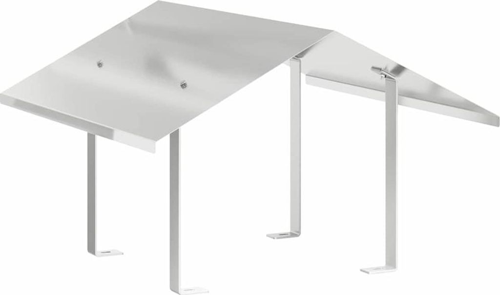 Kaminhaube Silber 60 x 60 x 38 cm Edelstahl