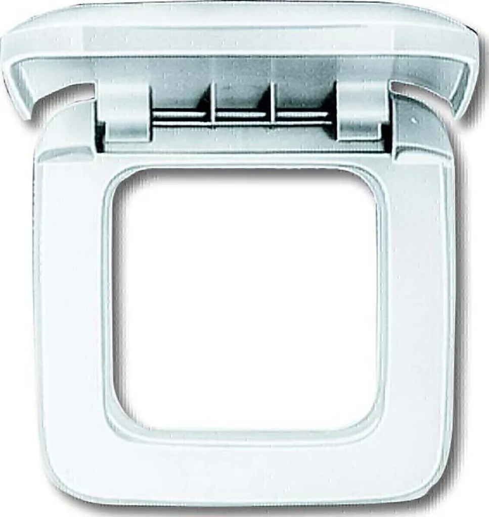 Plaque de Finition avec Couvercle Rabattable Reflex SI Blanc pour Prise