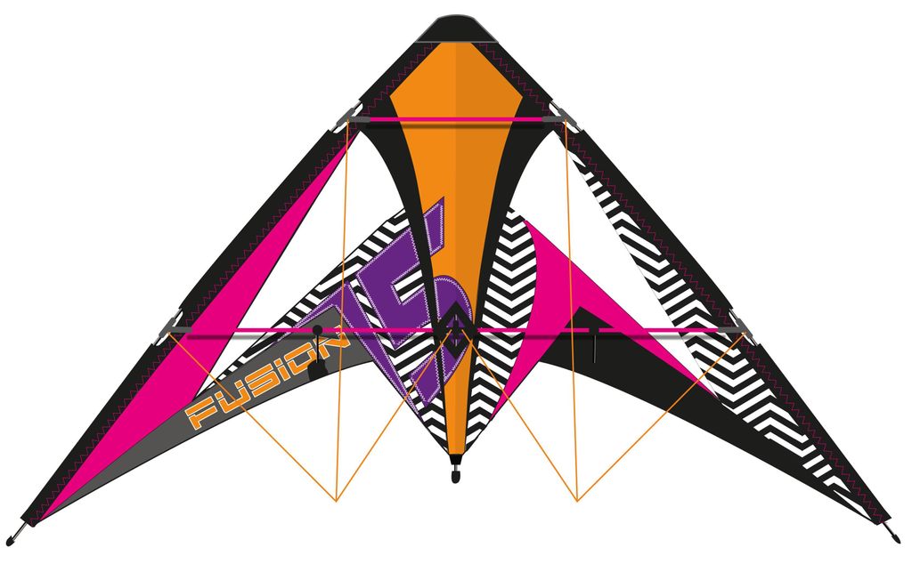 Knoop Kites Lenkdrachen Fusion 1.5 bunt 145x73cm für Anfänger
