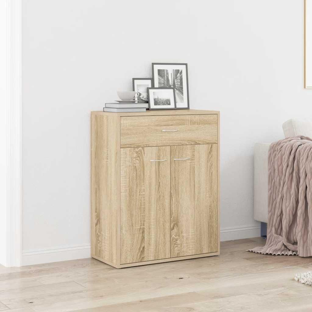 vidaXL Kredens dąb sonoma 60x30x75 cm materiał Zdjęcie produktu 