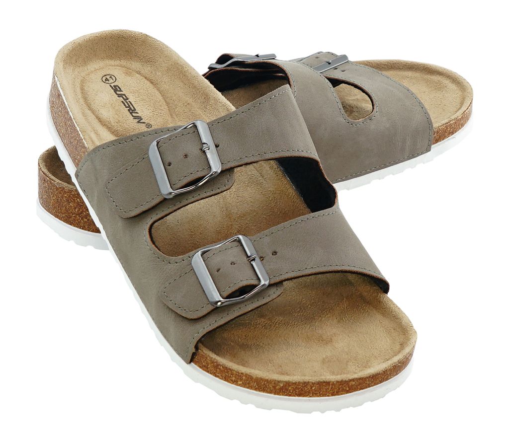 + Pantoletten Sandalen Hausschuhe Schlappen Clogs Kork Produktbild 
