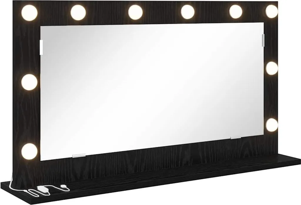 Specchio Lavabo Moderno vidaXL 80x45 cm Nero Rovere | Arredo Bagno Chic