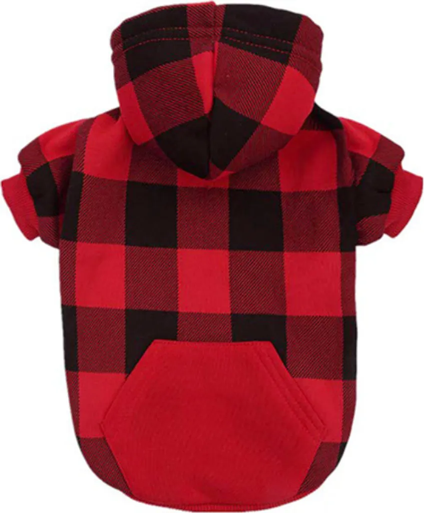 Offerta Felpa Cani Rossa Scacchi M | Spedizione Rapida Inverno
