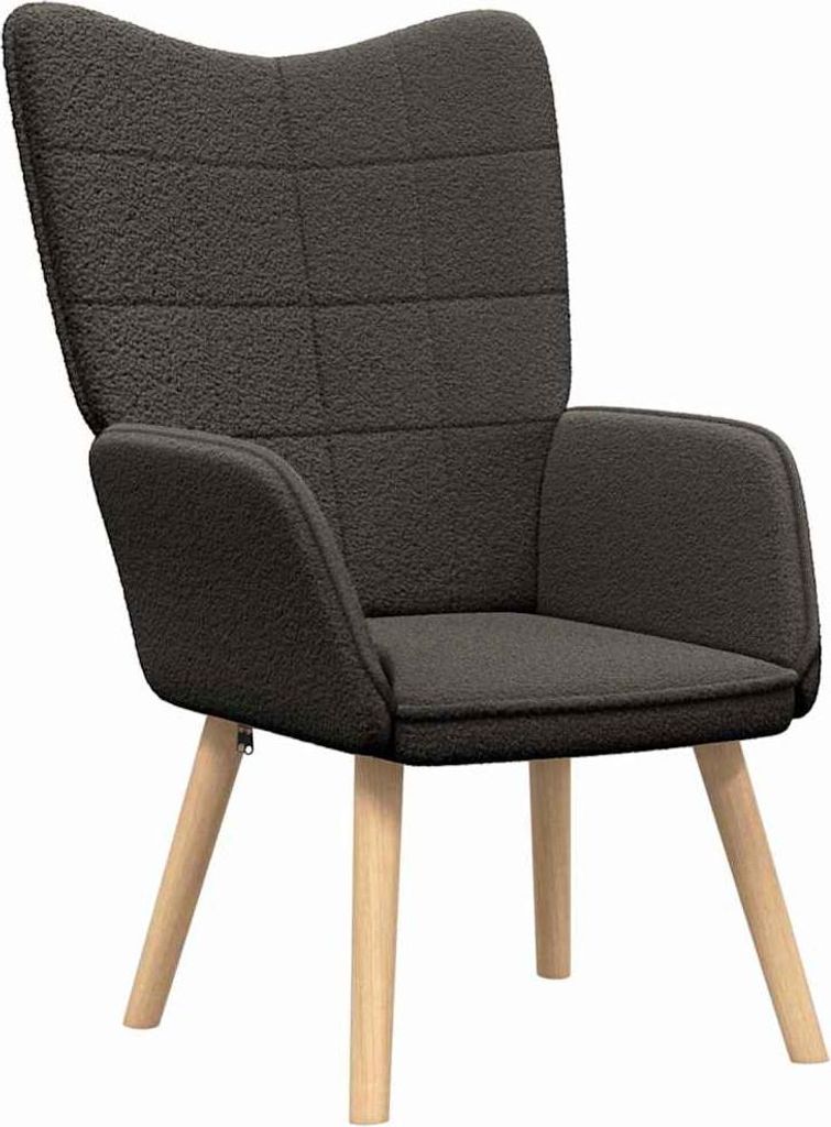 vidaXL Kreslo tmavošedé 62 x 67 x 95,5 cm Sherpa látka Obrázok produktu 