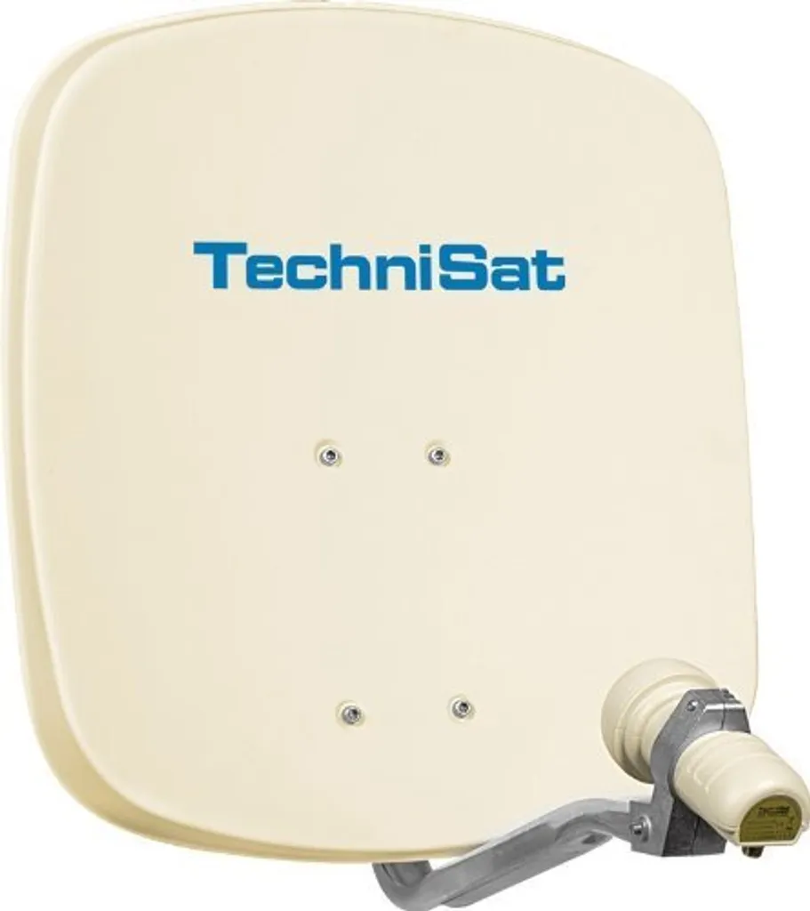TechniSat DigiDish 45 Twin beige en aluminium avec support mural complet