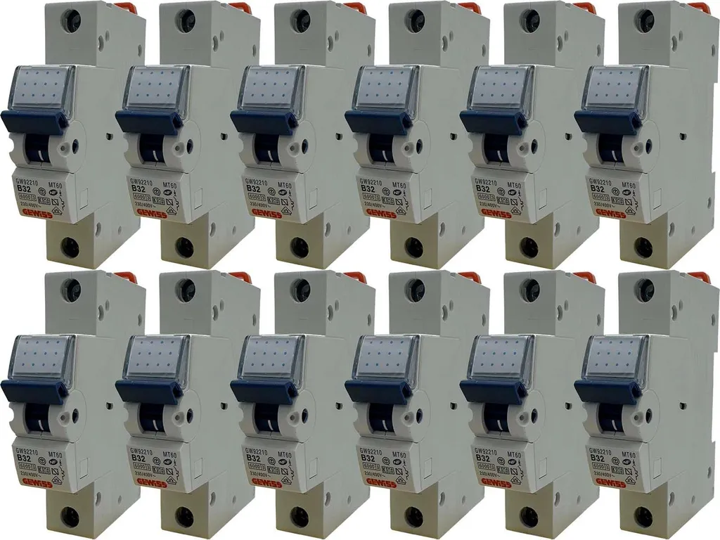 Évitez les Surcharges avec le Disjoncteur Gewiss 32A B 6kA GW92210 x12