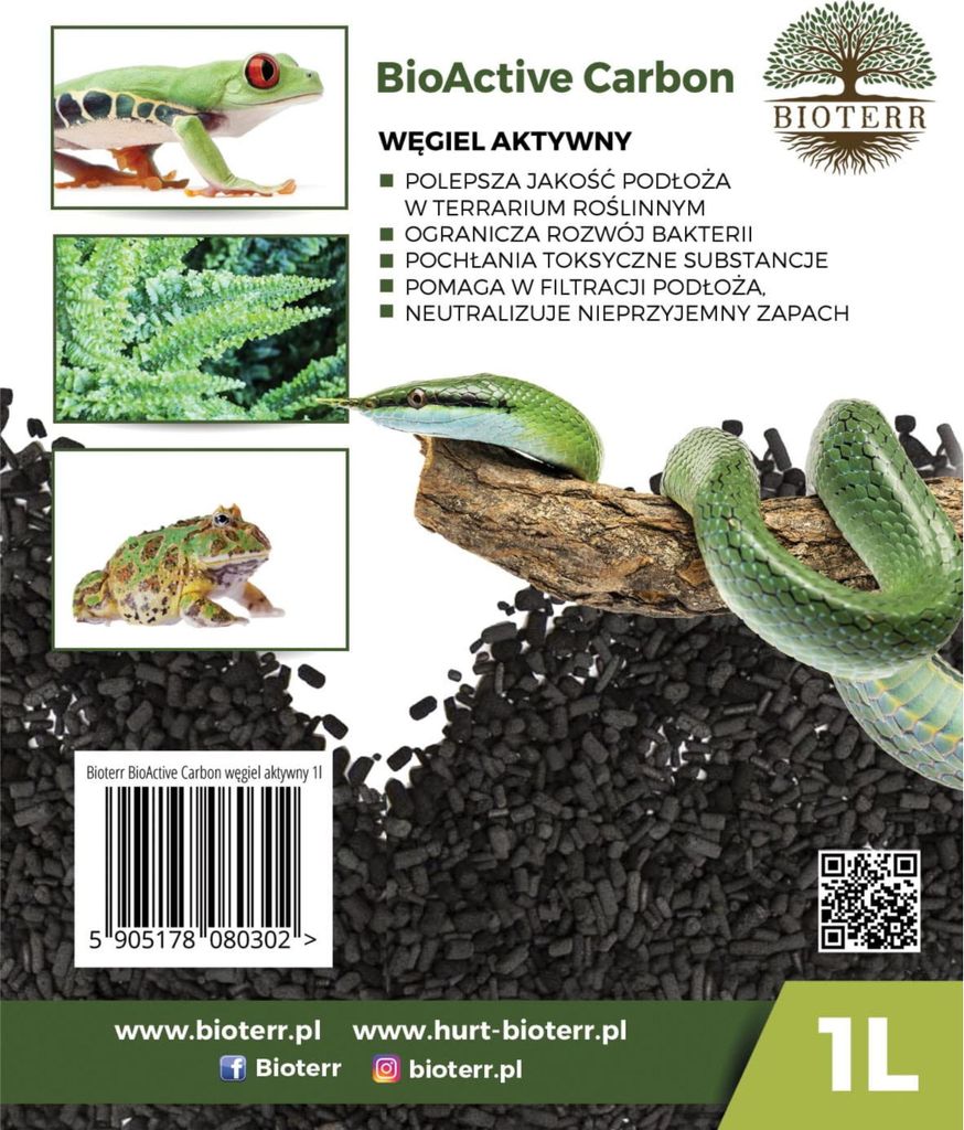 BioActive Carbon Aktivkohle 1l - Bodengrundzusatz für Pflanzenterrarium