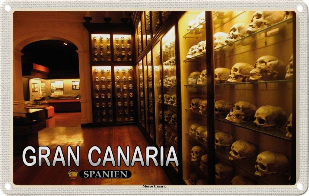 vianmo Blechschild 12x18 cm Gran Canaria Spanien Museo Canario Museum Bildmotiv Reisemotiv Abenteuer Reisen