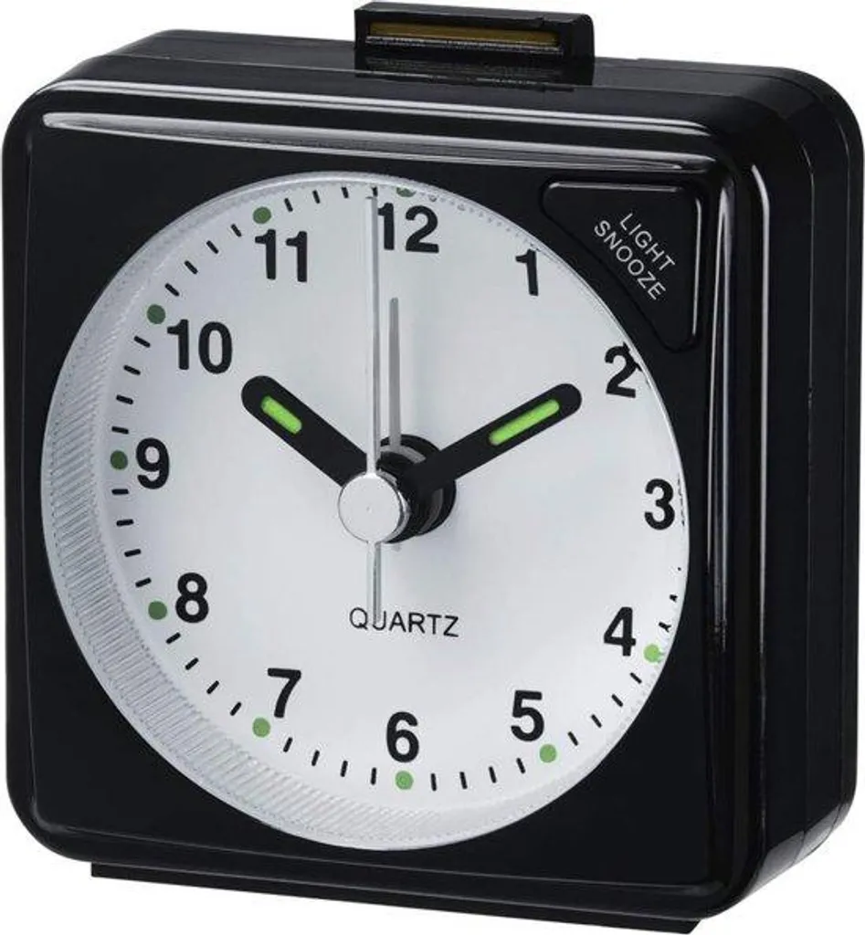 Horloge de voyage analogique à quartz avec fonction réveil et répétition