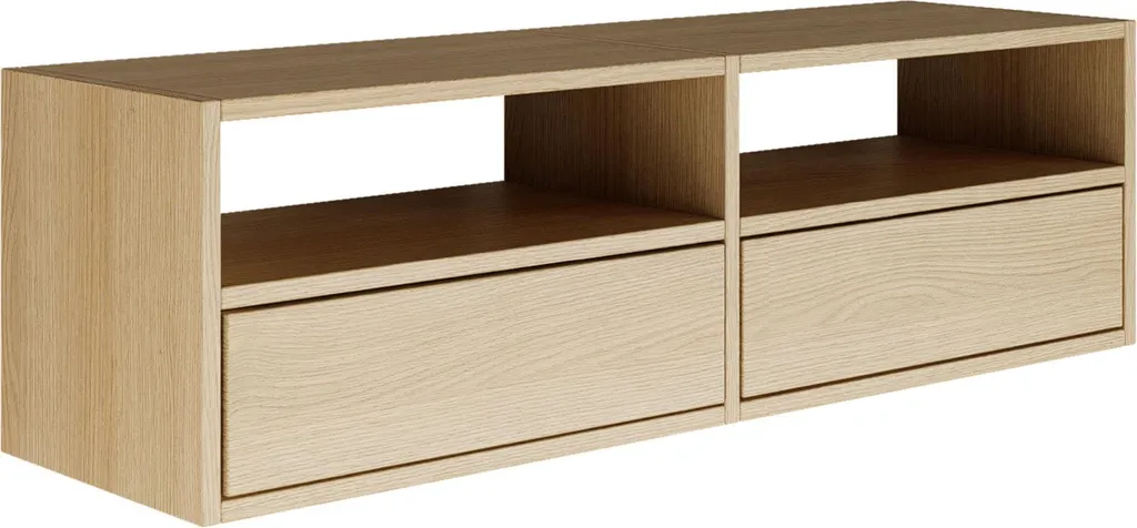 Selsey Framme Rovere 100cm Mobile TV Parete Soggiorno Moderno