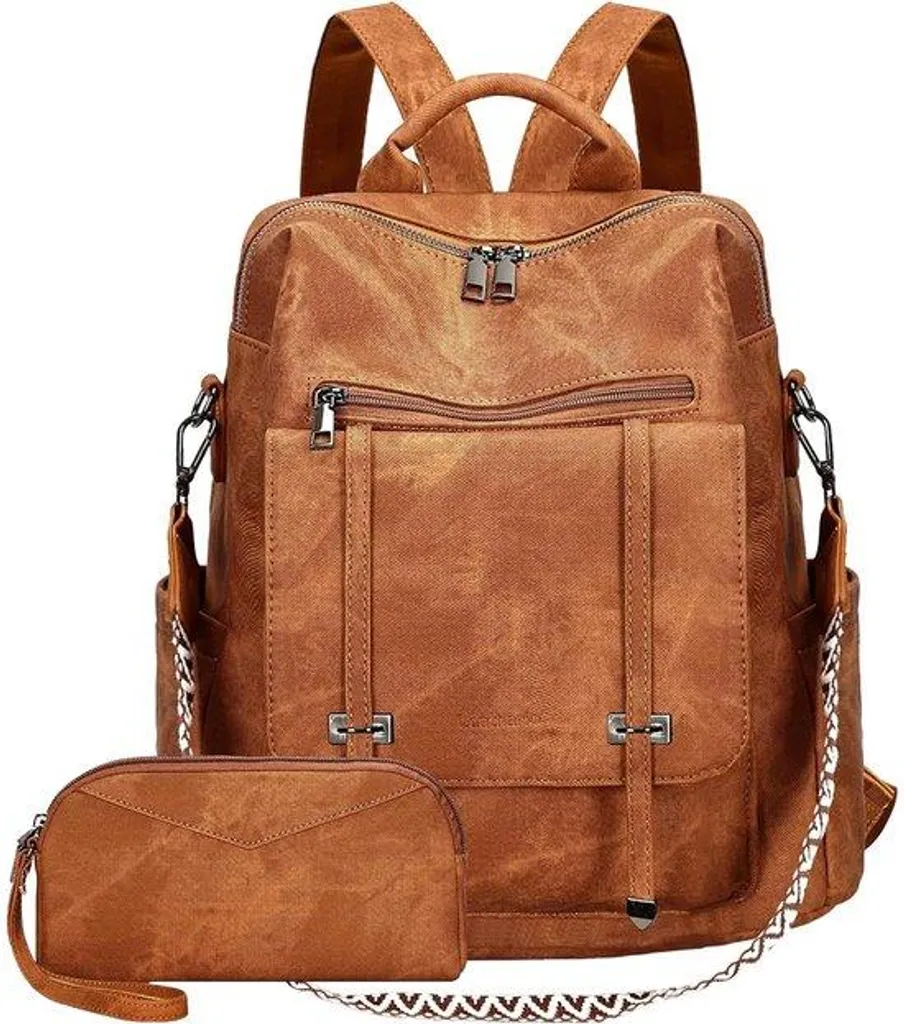 Sac à dos femme élégant et imperméable en cuir synthétique pour bureau