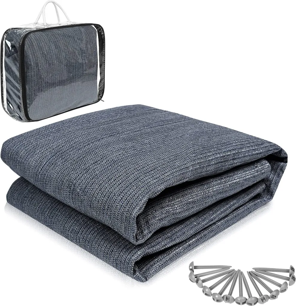 Tapis de Store Respirant et Anti-UV pour Camping-car 250x400cm Anthracite