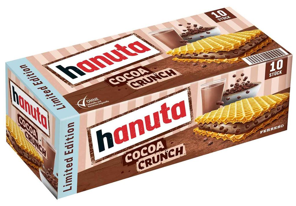 hanuta Cocoa Crunch 10er Produktbild  KI-generiertes Bild