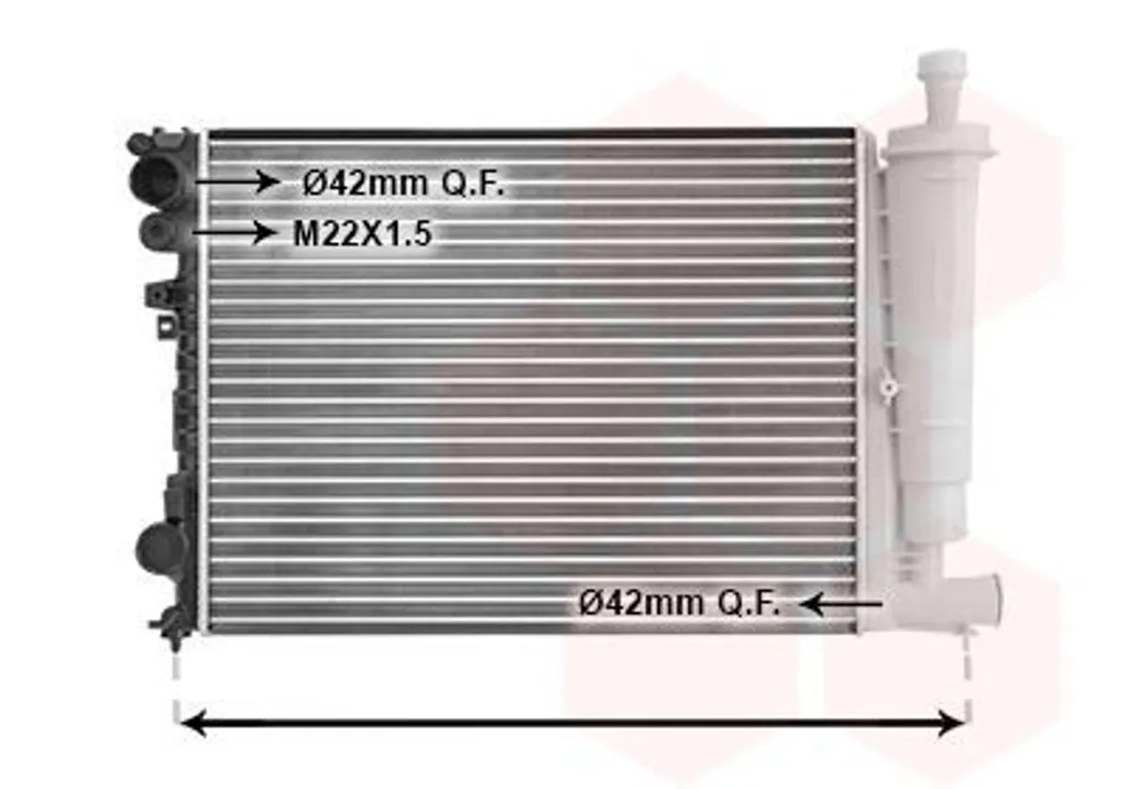 Radiateur moteur VAN WEZEL 09002077 pour utilitaire FIAT Scudo