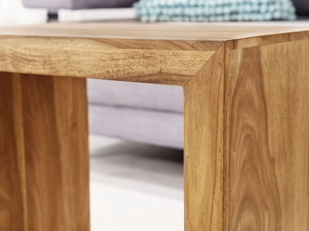 Set Tavolini Salotto Legno Massello FineBuy - Design Salvaspazio - 4
