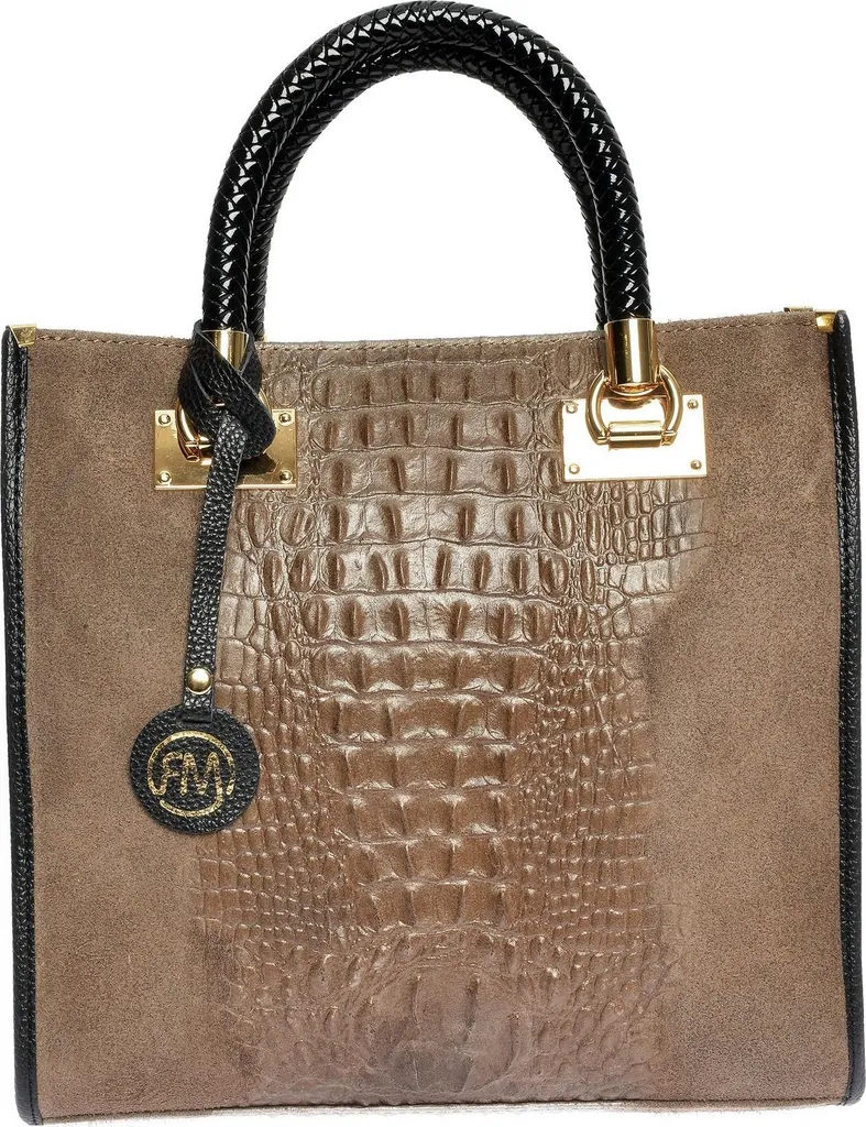 Roberta M Tote bag AW25 RM 8155 Fango - Sac à main élégant en cuir