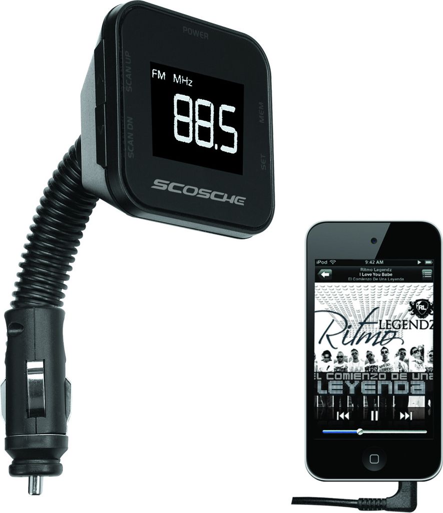 Scosche FMTD3R, 87.5 - 107.9 MHz, LCD, verkabelt, 3,5 mm, 12V