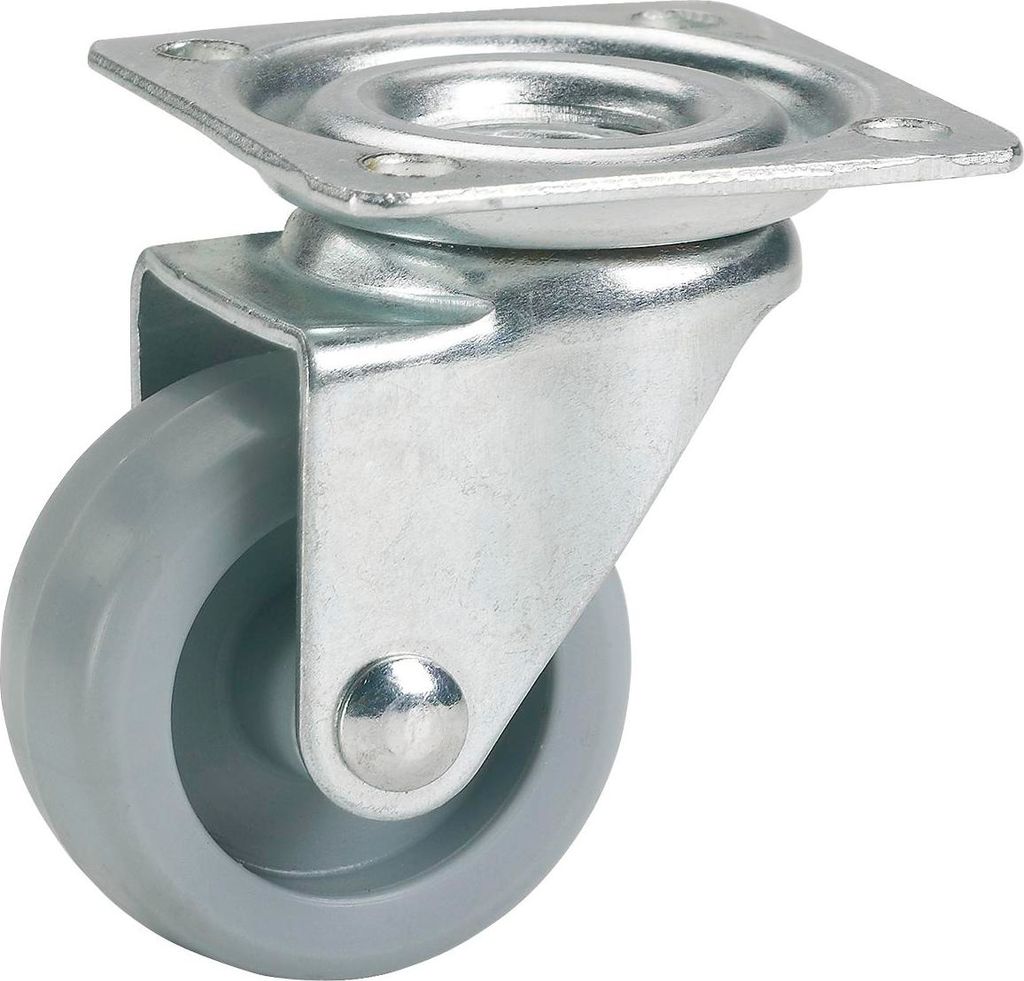 DÖRNER + HELMER Lenkrolle Kunststoff-Rad grau 36 mm 35 kg Image du produit 
