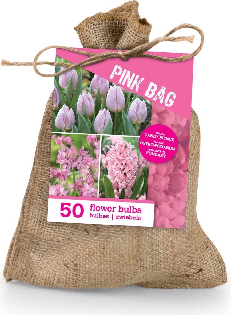 The Pink Bag Blumenzwiebel-Set, 50 Rosa Blumenzwiebeln, Produktbild 