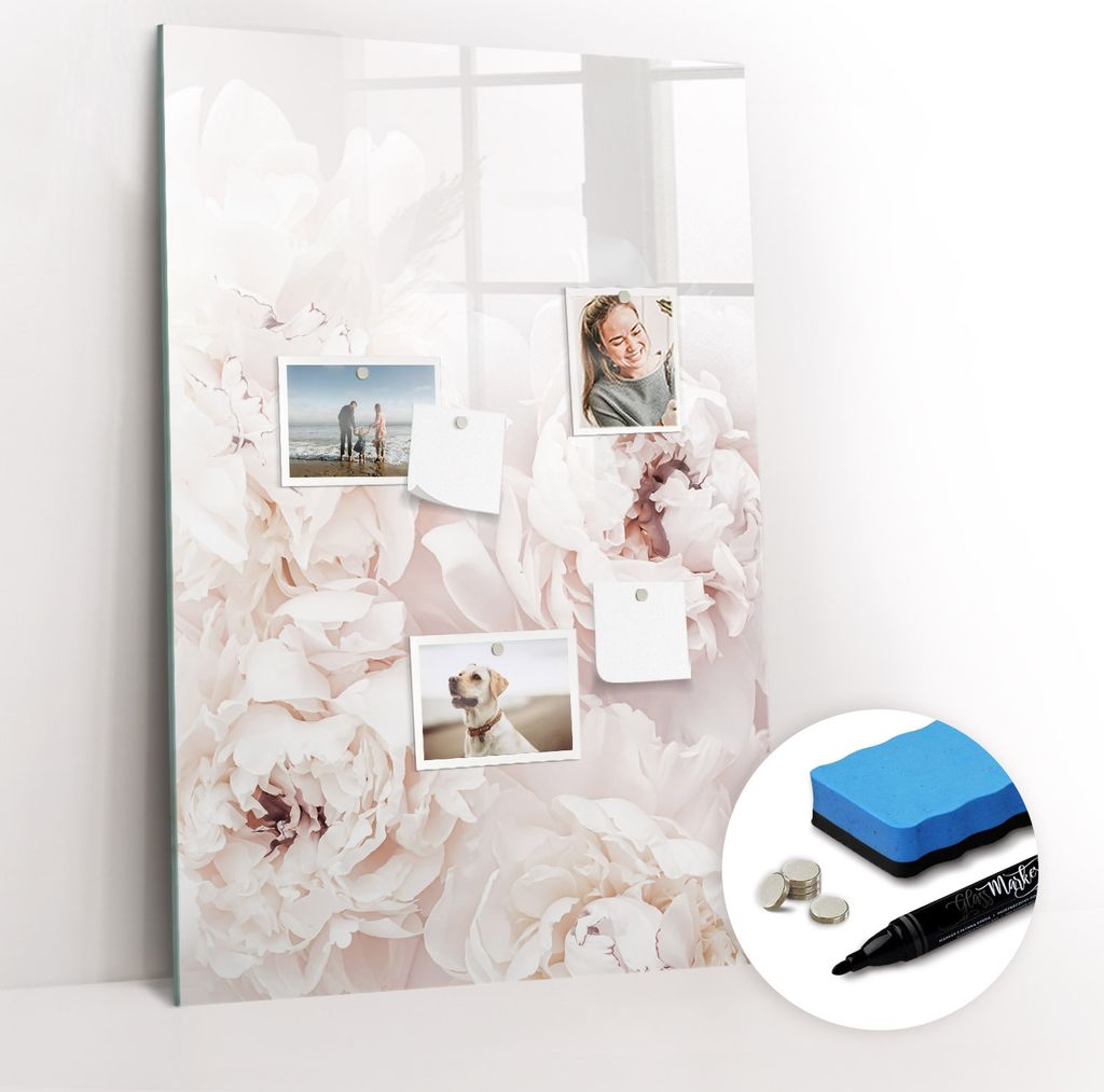 Magnetische Wandtafel - Schwarzer Marker + Schwamm + Produktbild 