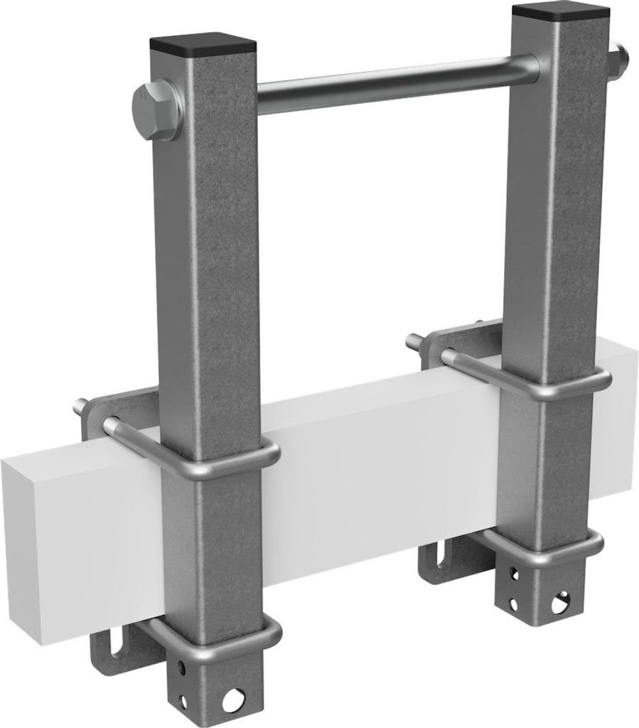 Stützen mit Achse Halter für Seitenrolle Sliprolle Kielrolle Bootstrailer verzinkt SUPROD, B=180, L=350 mm